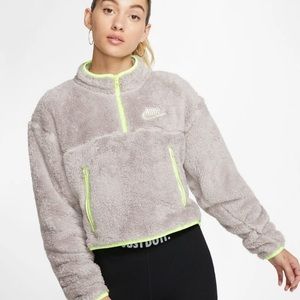 Nike Sherpa Fleece Crop Jacket